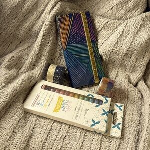 Erin Condren DIY INTERCHANGEABLE PEN KIT- Post it Notes in folio - 4 Washi Tapes